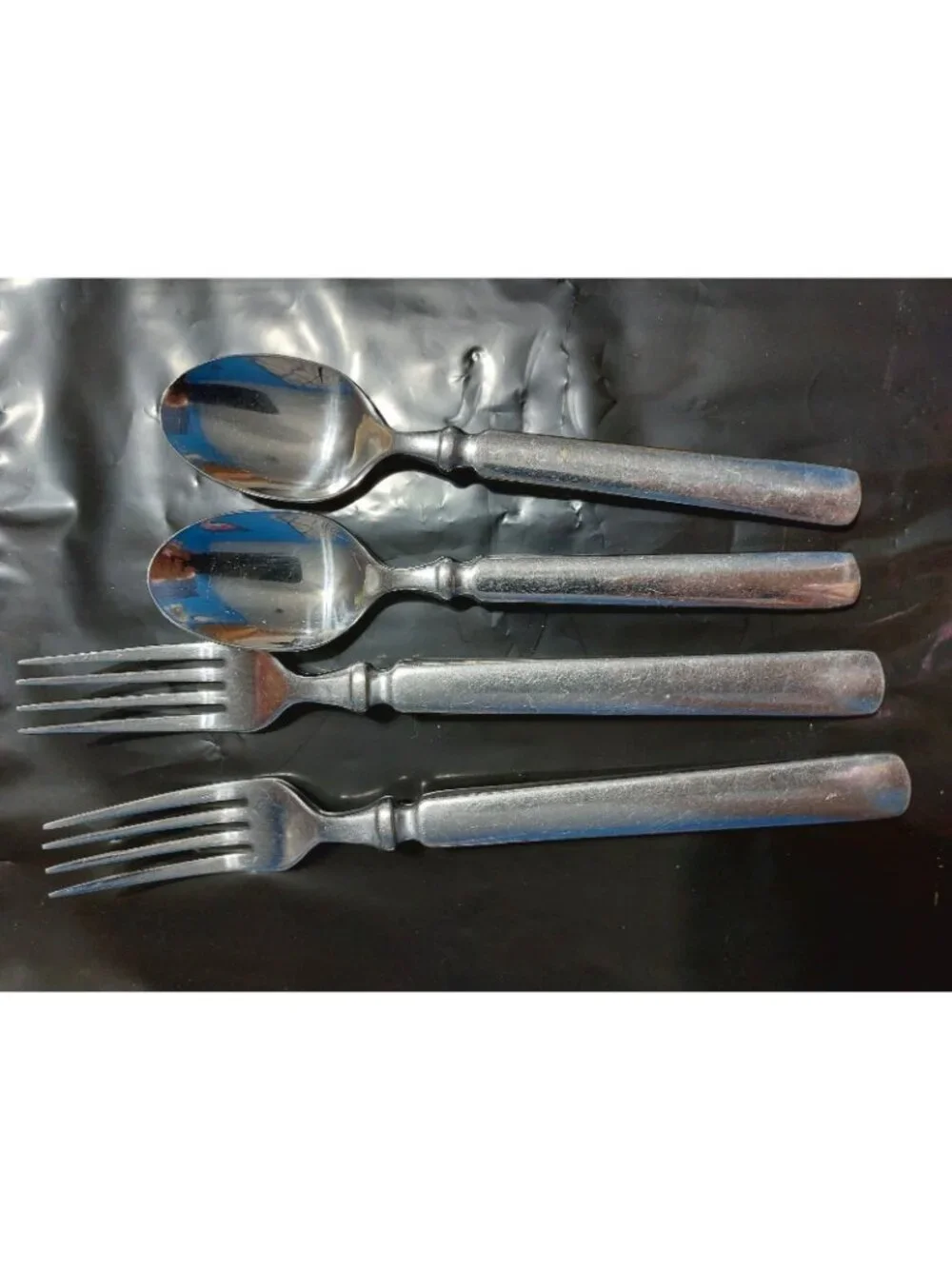 Martha Stewart EMPIRE MSE Stainless Flatware 2 Forks & 2 Spoons Lot Of 4